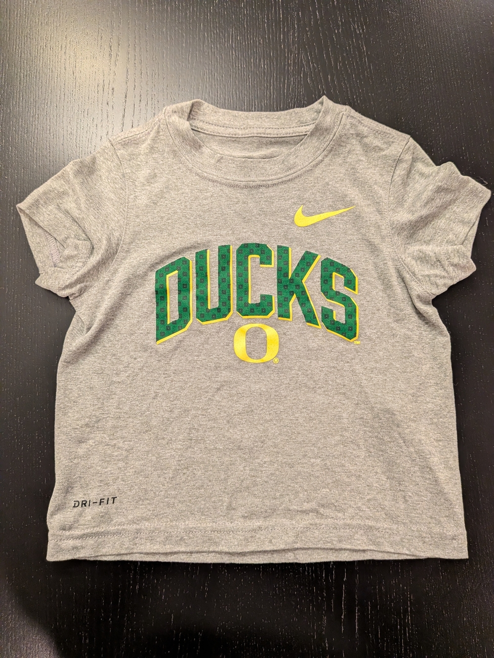 Nike Gray Tee with Green and Yellow Ducks Logo
